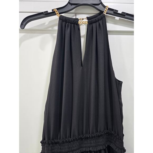 Michael Kors Black Chain-Neck Halter Dress – Size 2 - Picture 3 of 16